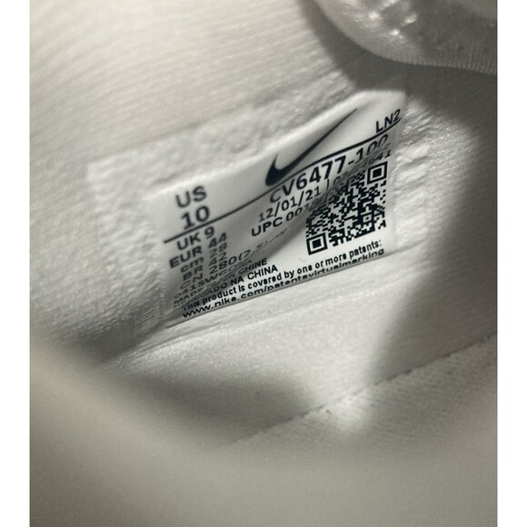 Nike Alpha Menace Pro Low Football Cleats White Black Men Size 10 CV6477-100 - Picture 7 of 7